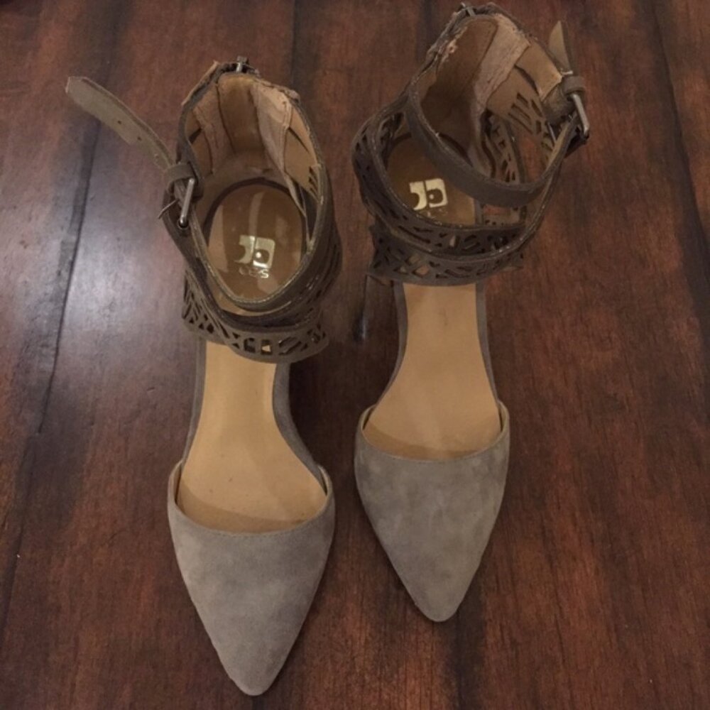 Joe's Grey Suede Heel